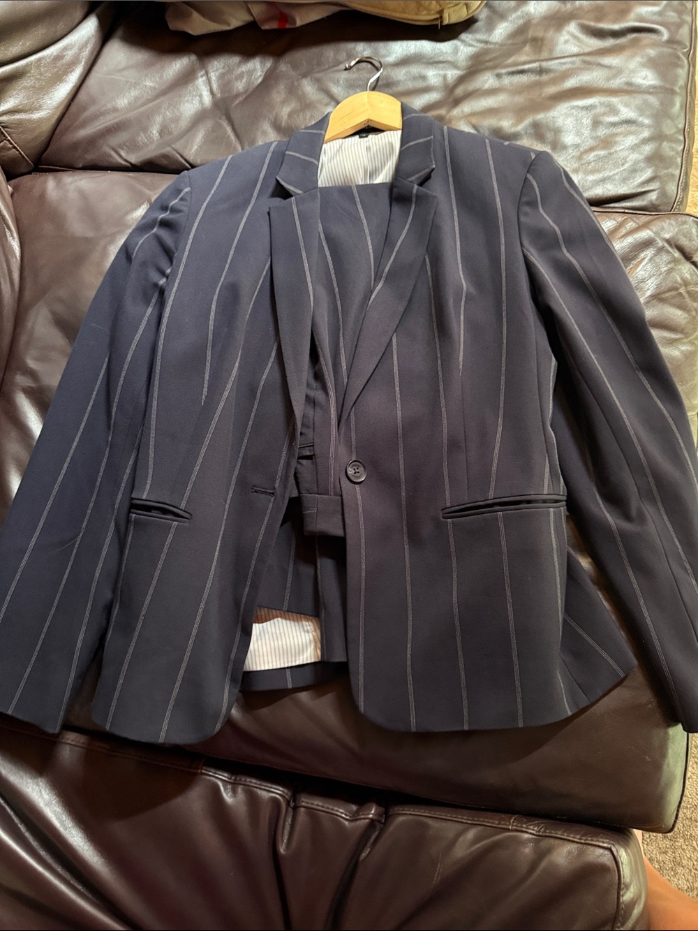 Express Navy Pinstripe Blazer